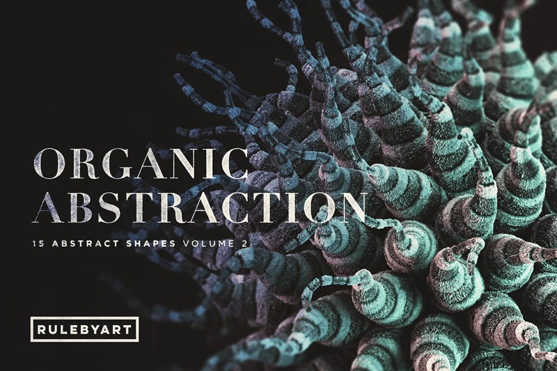 三维渲染现代科学化学蜂窝珊瑚有机生物抽象3D形状PNG素材 Organic Abstraction Vol.2 图标素材 第1张