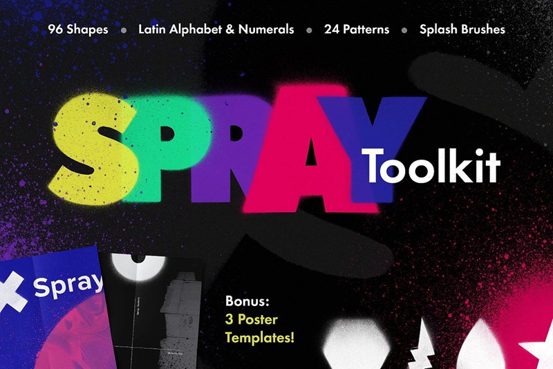 强大的气溶胶喷涂涂鸦艺术工具包 Spray Art Painter’s Toolkit 图片素材 第1张