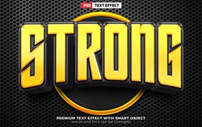 强大的电子竞技团队3D文本效果 Strong Esport Team 3D Text Effect