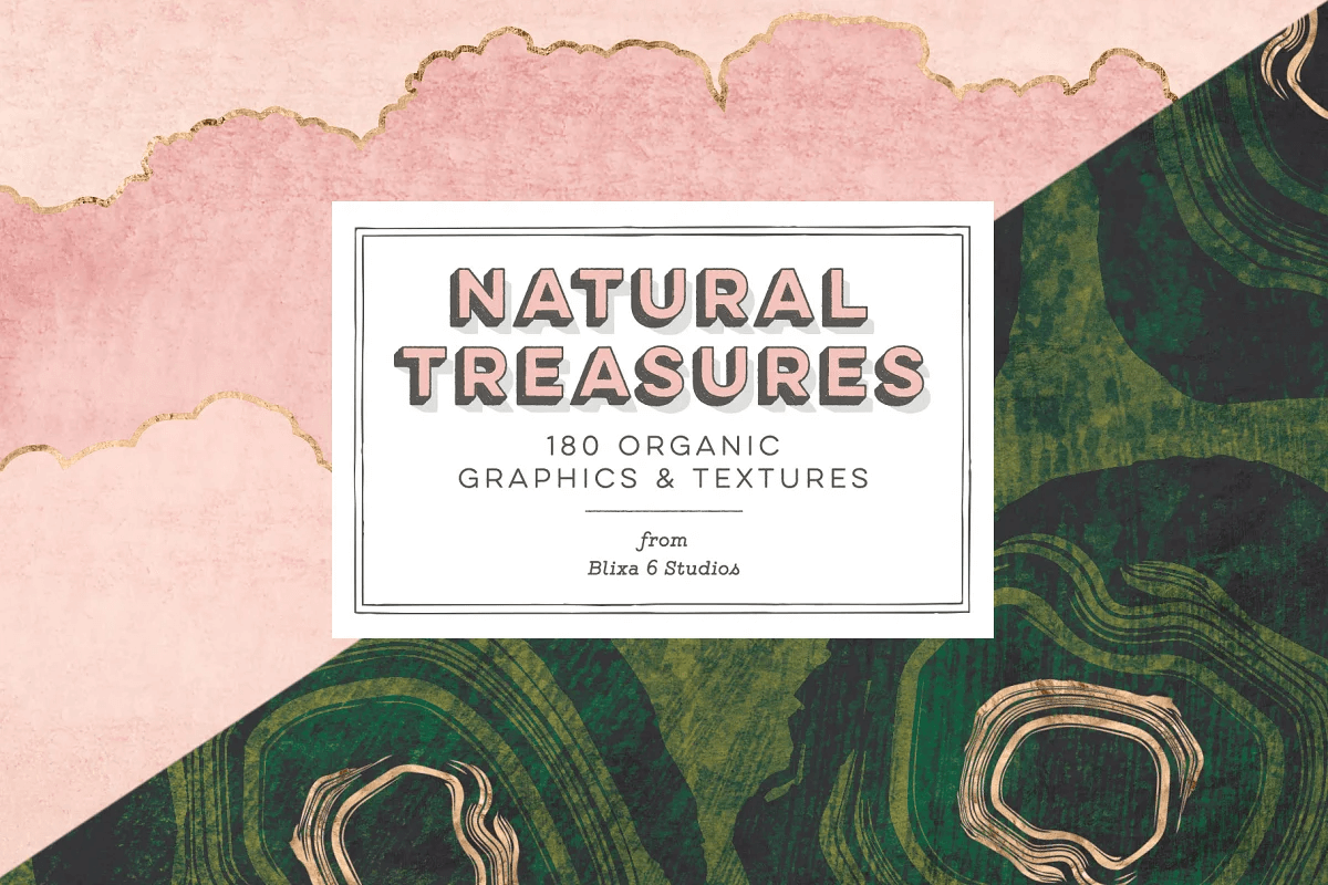 大自然的馈赠动物植物金色纹理图案素材合辑 Natural Treasure Organic Backgrounds 图片素材 第1张
