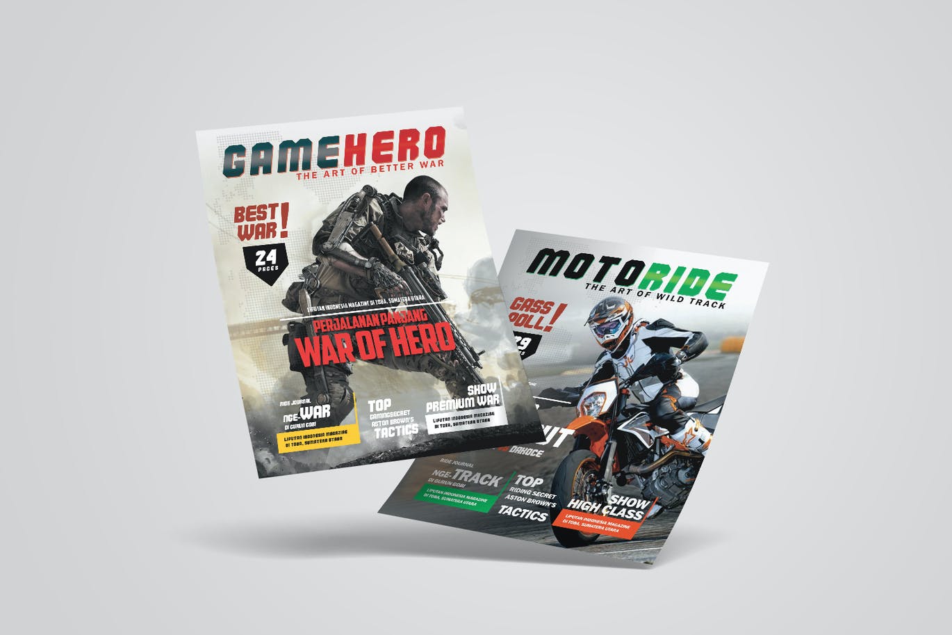 摩托车手运动和战争游戏传单设计模板 Motor Biker Sports and Game War Flyer 设计素材 第3张
