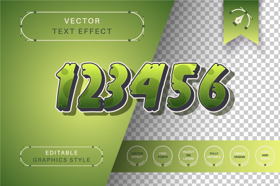 恐怖纹理字体样式矢量文本效果 Horror Texture – Editable Text Effect, Font Style 插件预设 第3张
