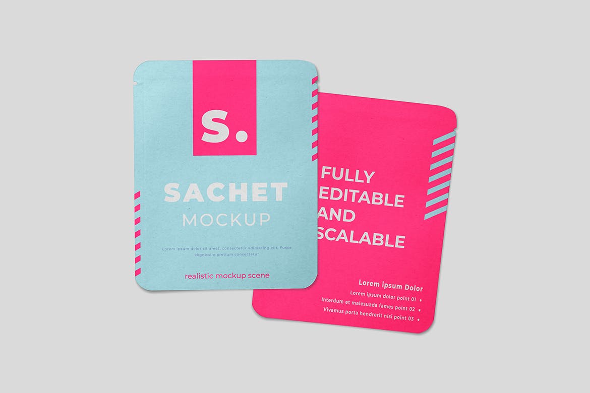 香囊袋包装设计样机 Sachet Packaging Mockup 样机素材 第3张