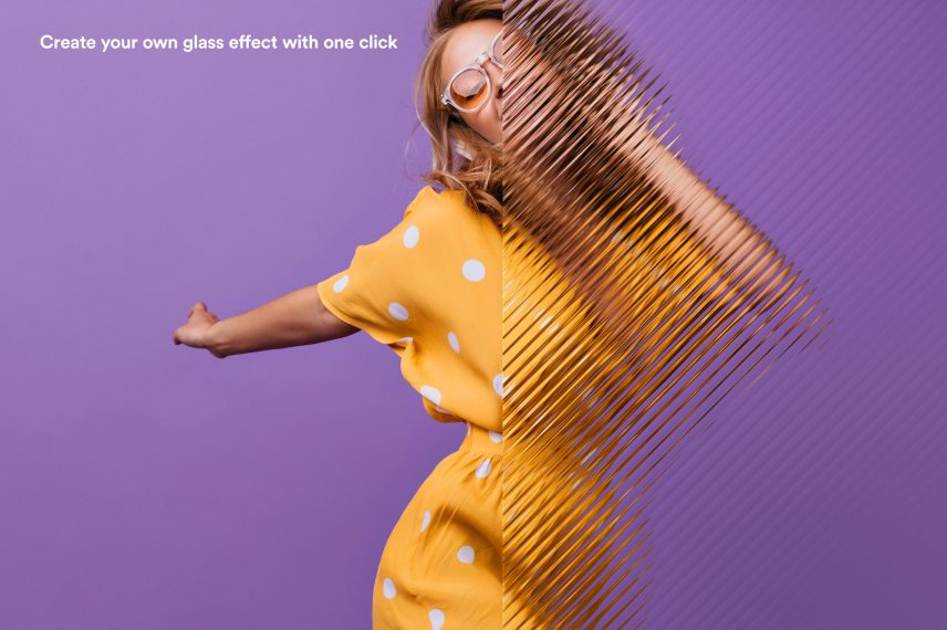 最新潮流抽象图案玻璃图像模糊折射失真效果一键生成PS动作素材 Hyper Glass Effects 插件预设 第2张