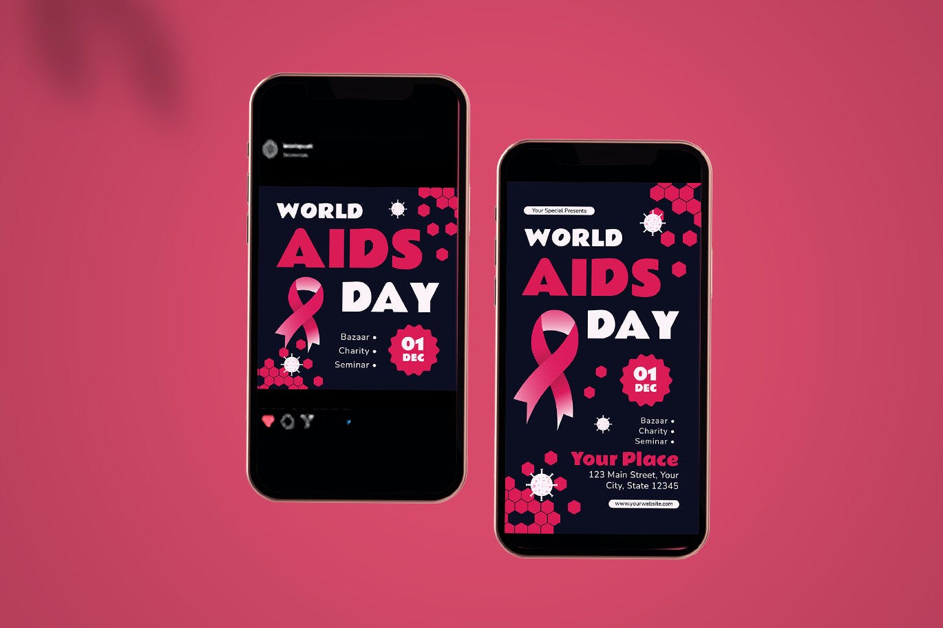世界援助日传单模板 World Aid Day Flyer Set 设计素材 第3张