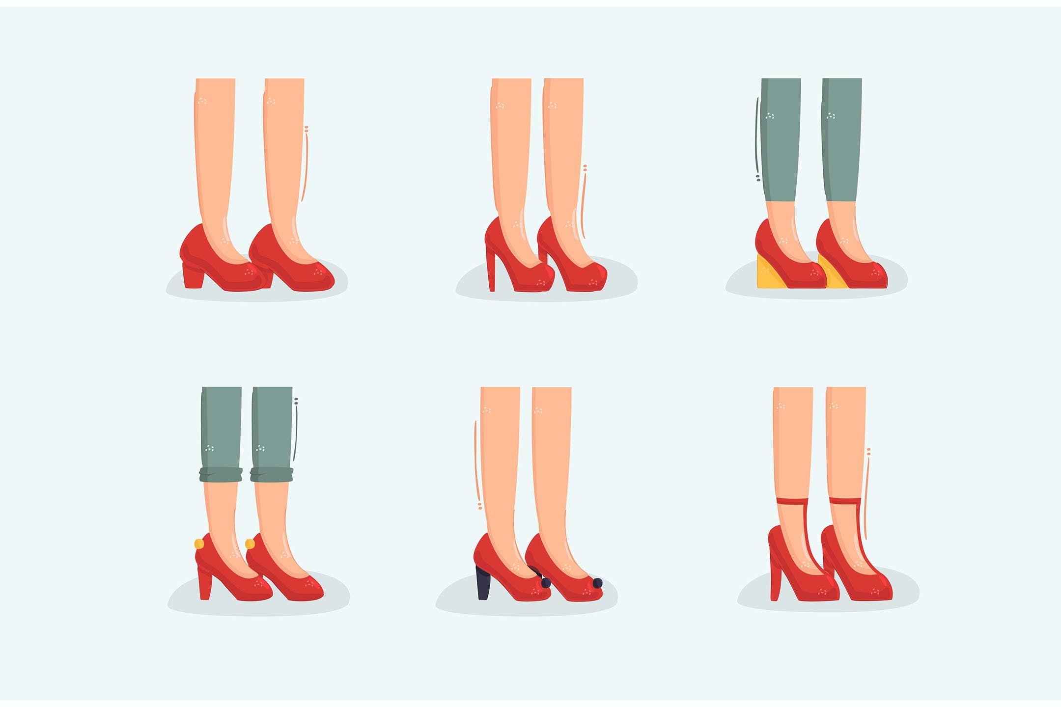 性感大腿高跟鞋矢量插画 Ruby Slippers Illustration 设计素材 第1张