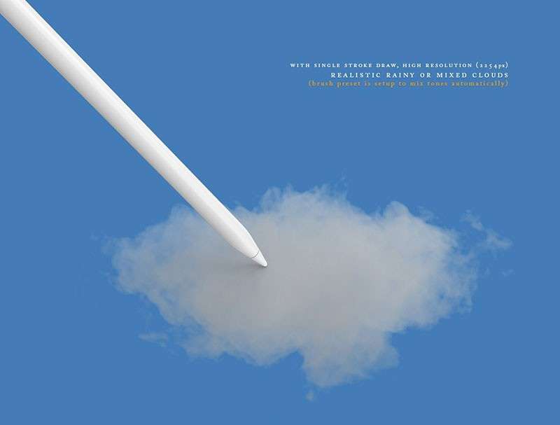 Photoshop白云和烟雾手绘笔刷 笔刷资源 第4张