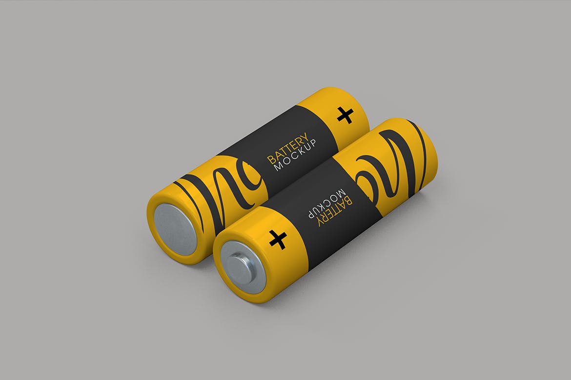电池品牌包装样机模板 Battery Isolated Mockup 样机素材 第5张