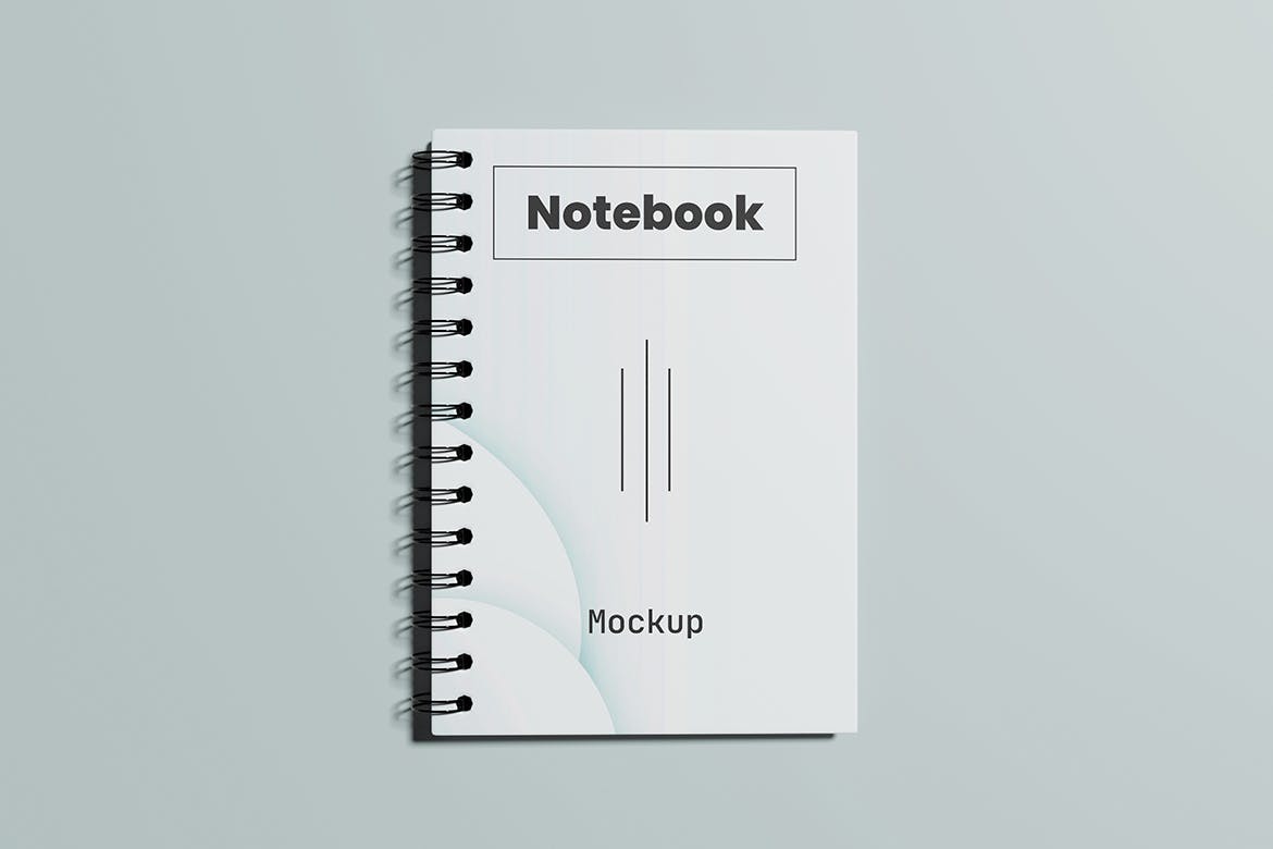 螺旋线圈本笔记本封面设计样机 Note Book Mockup 样机素材 第2张