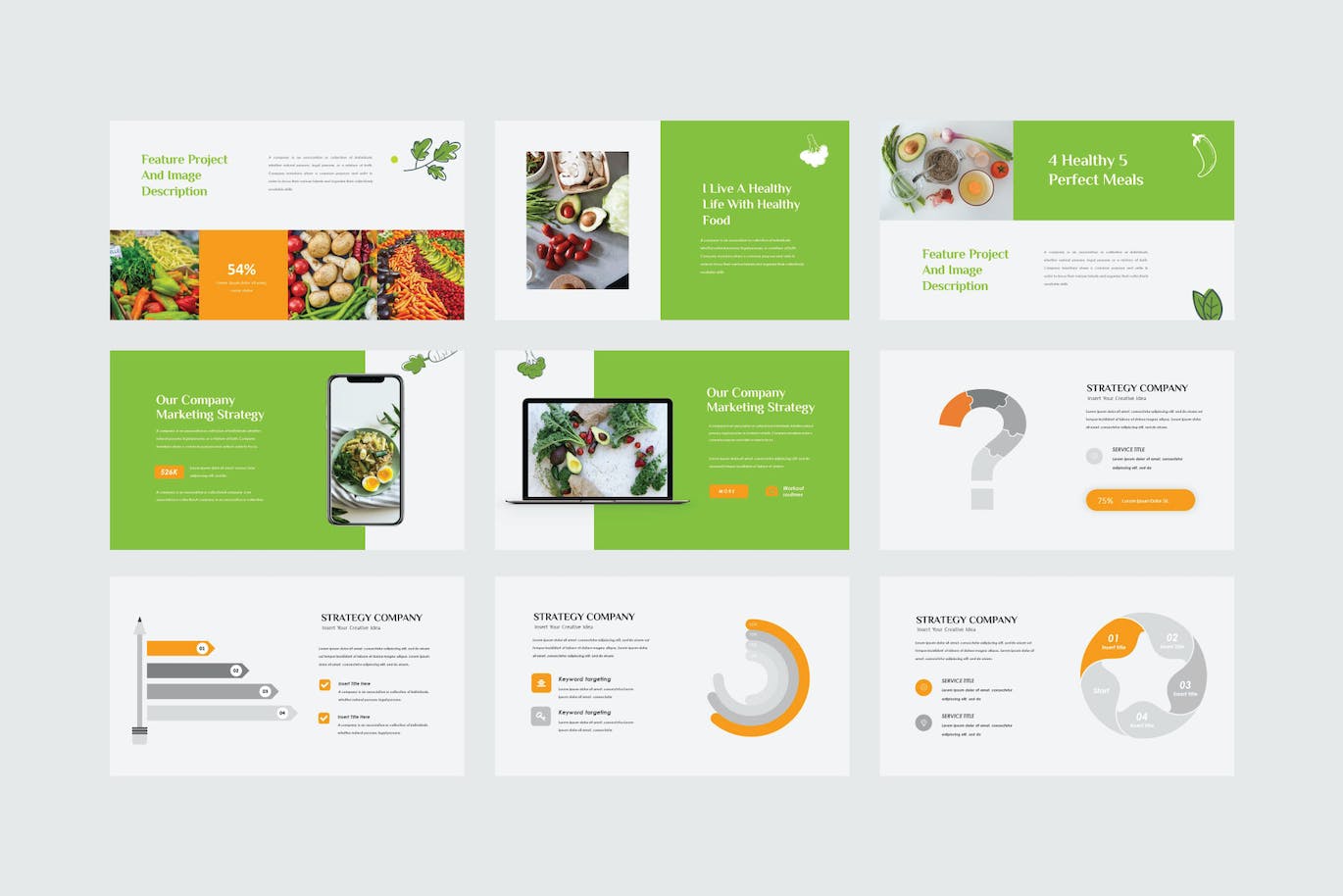 蔬菜农产品Google幻灯片设计模板 Vegetables – Google Slide Template 幻灯图表 第4张