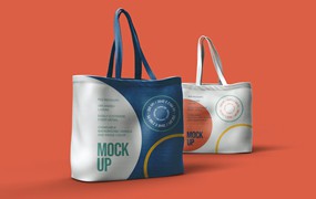 购物手提袋设计样机模板 Tote Bag Mockup