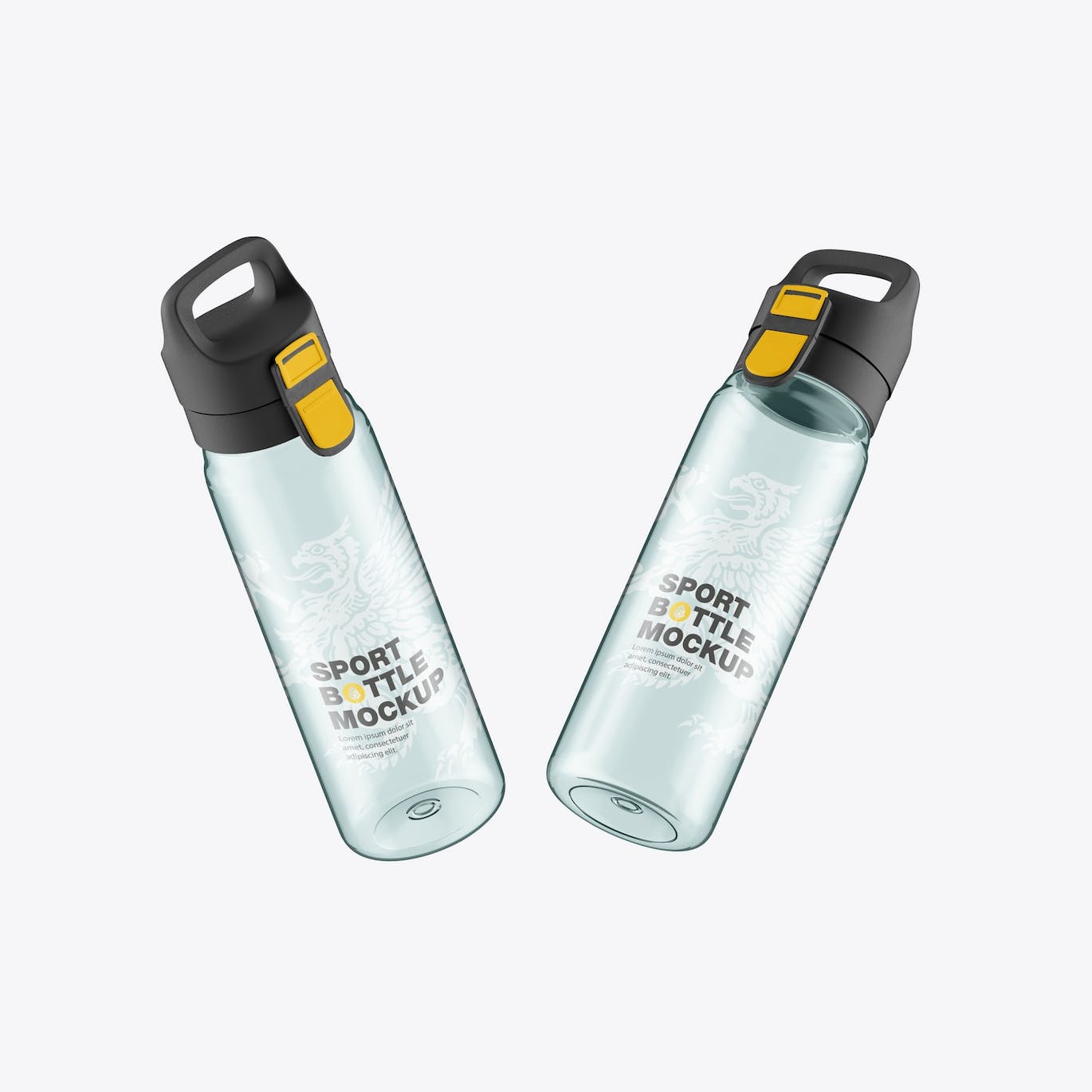 透明塑料运动水瓶设计样机 Sport Bottle Mockup 样机素材 第4张