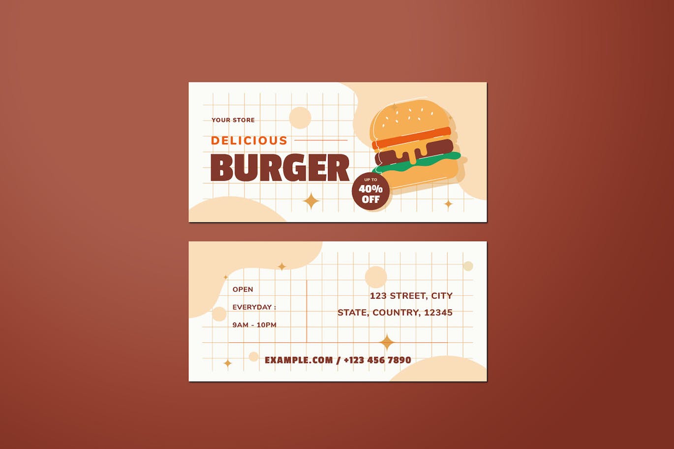 汉堡销售DL传单设计模板 Burger Sale DL Flyer 设计素材 第2张