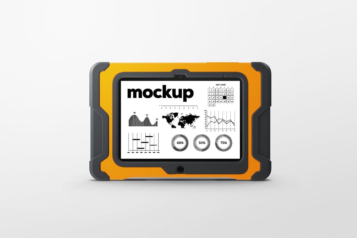 监测设备平板电脑样机模板 Diagnostic Tablet Mockup 样机素材 第3张