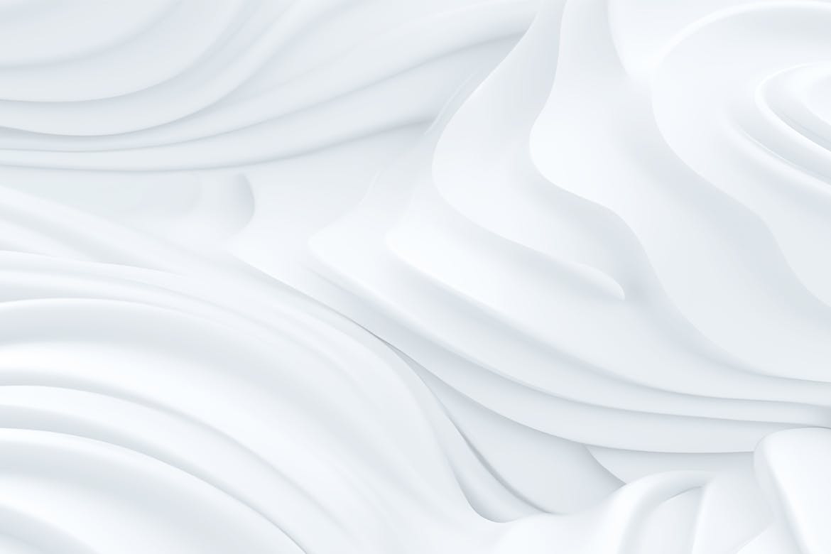 抽象平滑形状3D白色背景 Abstract 3D White Background 图片素材 第1张