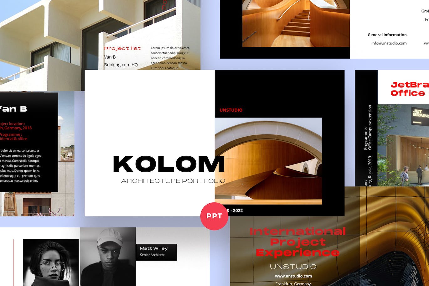 建筑学设计Powerpoint幻灯片模板 Kolom – Architecture PowerPoint Template 幻灯图表 第1张