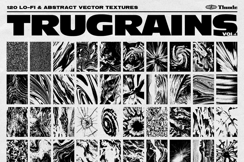 复古反设计垃圾酸性颗粒噪点粗糙肌理纹理矢量素材合辑 TRUGRAINS Brutalist Texture 图片素材 第3张