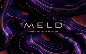 未来主义金属表面动态旋涡3D抽象纹理素材合辑 Meld: Glossy Abstract 3D Textures