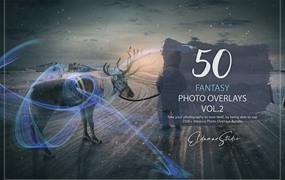 50个梦幻彩色几何线条照片叠层背景素材v2 50 Fantasy Photo Overlays – Vol. 2