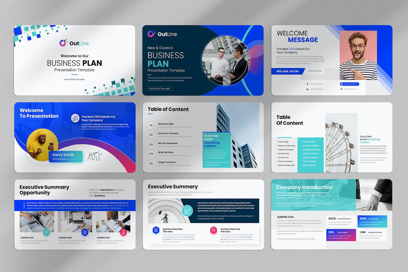 商业计划方案谷歌幻灯片演示文稿模板 Business Plan Google Slides Presentation Template 幻灯图表 第5张