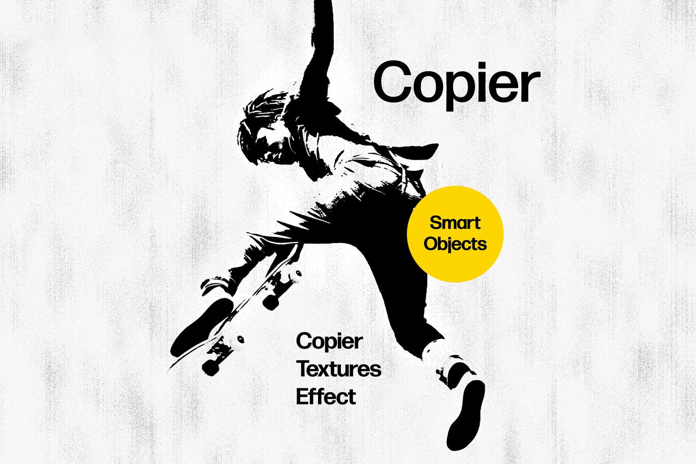黑白打印复印机纹理效果 Copier Textures Effect 插件预设 第1张