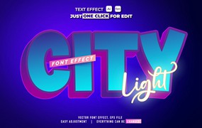 城市之夜立体矢量文本/文字效果样式素材v58 Text Effect Vol 58