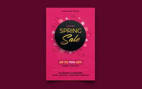 春季折扣促销宣传单设计模板 Spring Sale