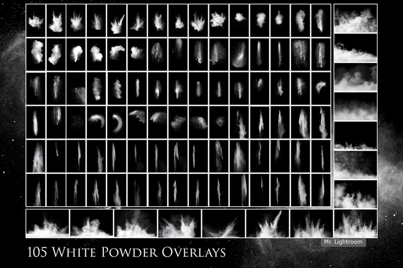 105个舞蹈摄影拍摄 抽象白色粉末爆炸特效照片迭层素材 105 White powder overlays 图片素材 第5张