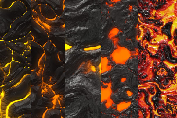 火山和熔岩岩浆背景纹理素材 Fire and Lava Textures 图片素材 第2张