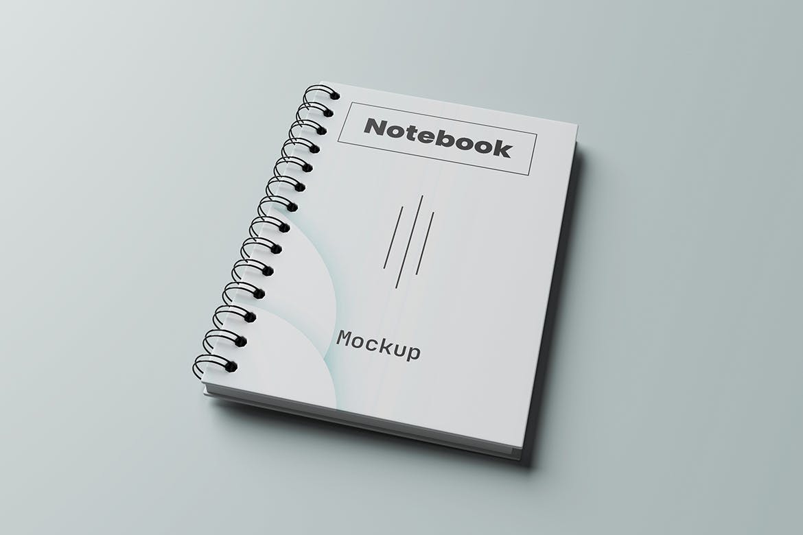 螺旋线圈本笔记本封面设计样机 Note Book Mockup 样机素材 第4张