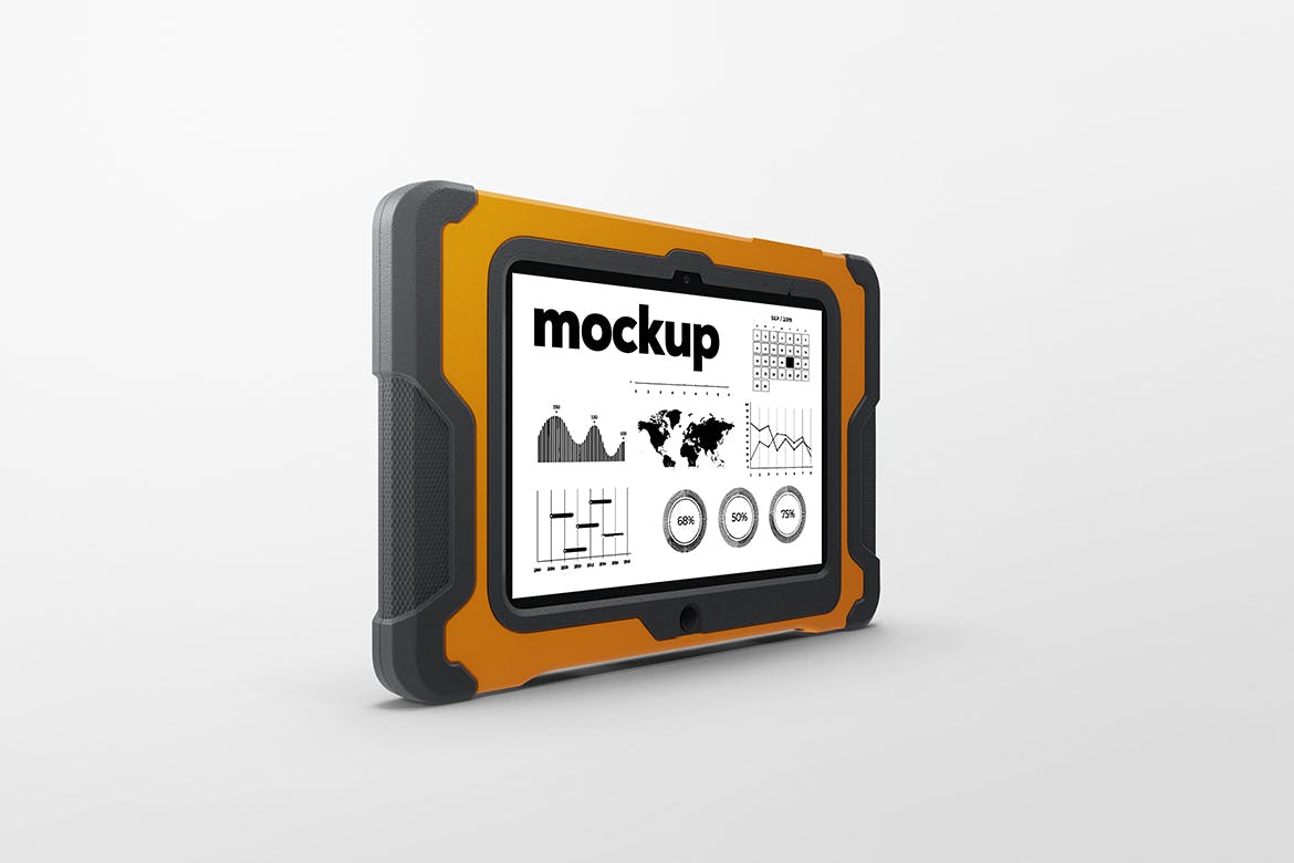 监测设备平板电脑样机模板 Diagnostic Tablet Mockup 样机素材 第5张