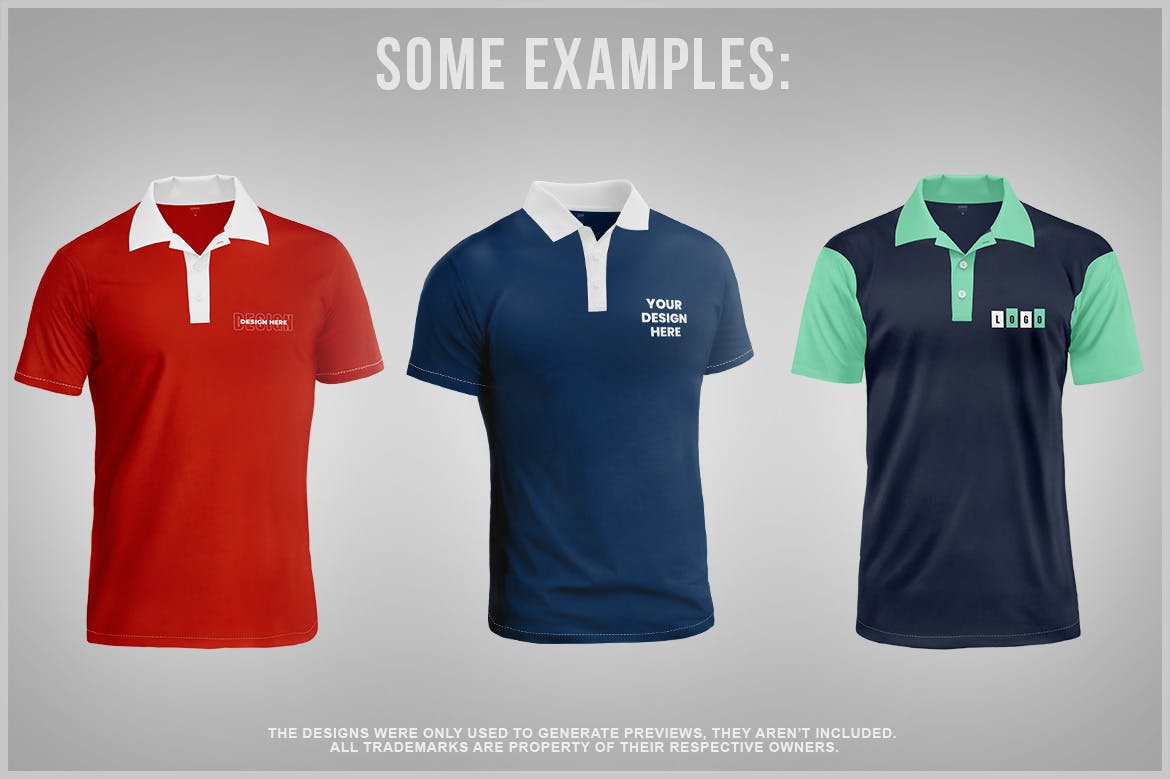 马球T恤服装设计效果图样机 Polo T-Shirt Mockup 样机素材 第5张