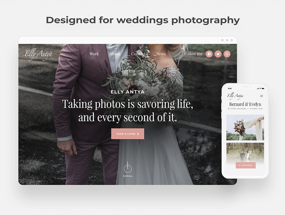 婚纱摄影网站UI设计模板 APP UI 第5张