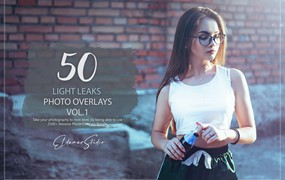 50个漏光照片叠层背景素材v1 50 Light Leaks Photo Overlays – Vol. 1
