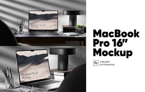 办公桌场景Macbook Pro电脑样机 Macbook Pro Scene Mockup