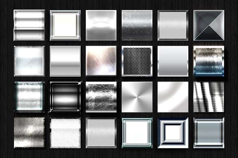 24个金属质感图层PS样式，PSD ASL格式 图片素材 第2张