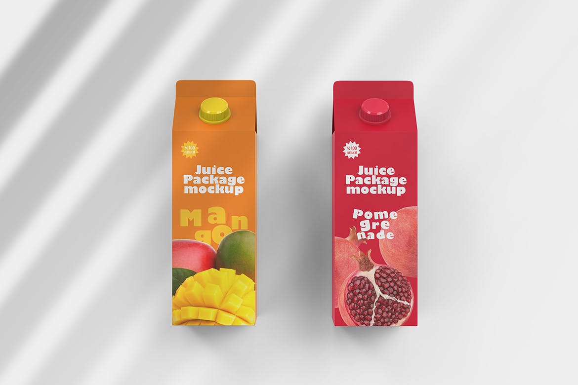 果汁/牛奶盒包装设计样机 Juice Box Mockup 样机素材 第6张