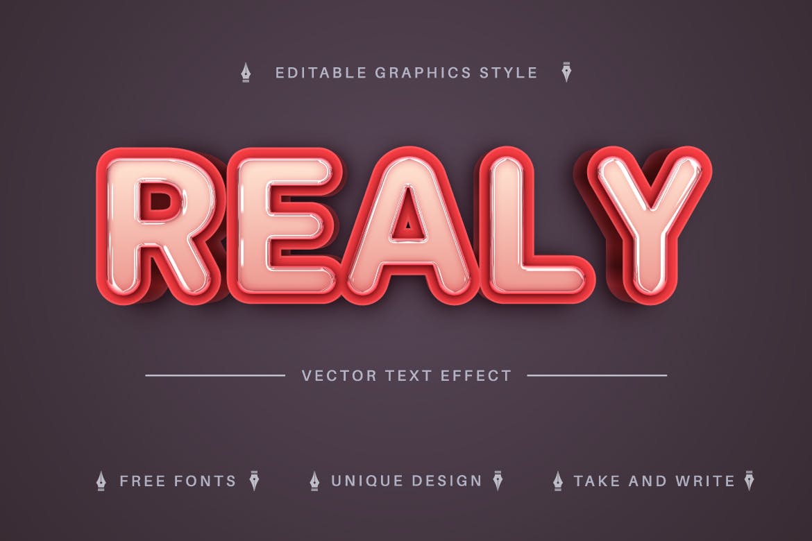3D玻璃矢量文字效果字体样式 Smart Glasses – Editable Text Effect, Font Style 插件预设 第3张