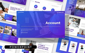 公司业务报告PPT幻灯片模板下载 Account – Report Business Company Powerpoint