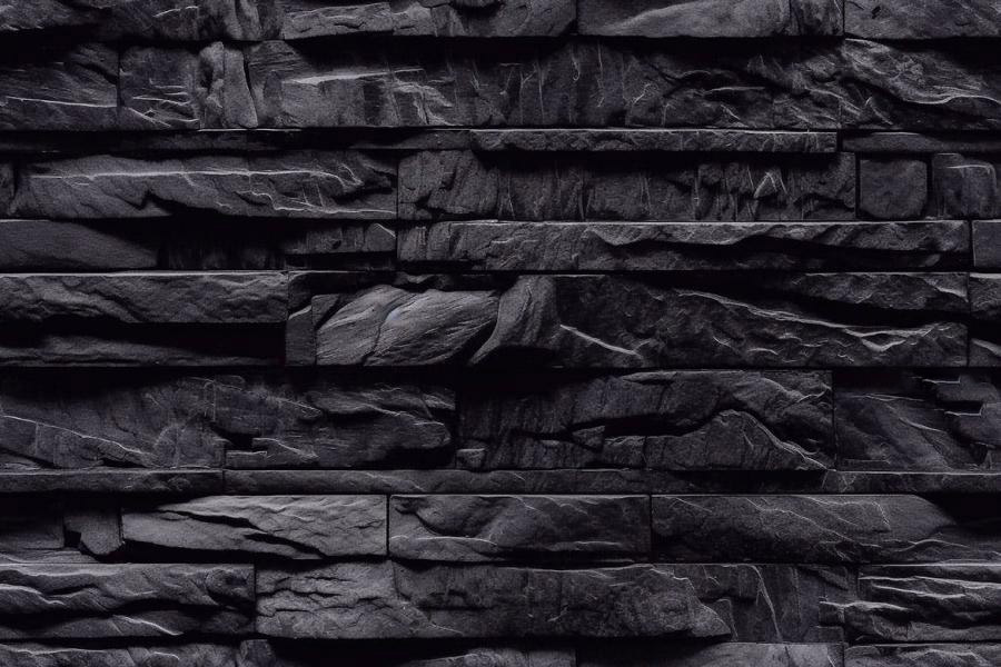 背景素材-3D抽象黑色石头砖墙无缝拼接背景图片素材 图片素材 第10张