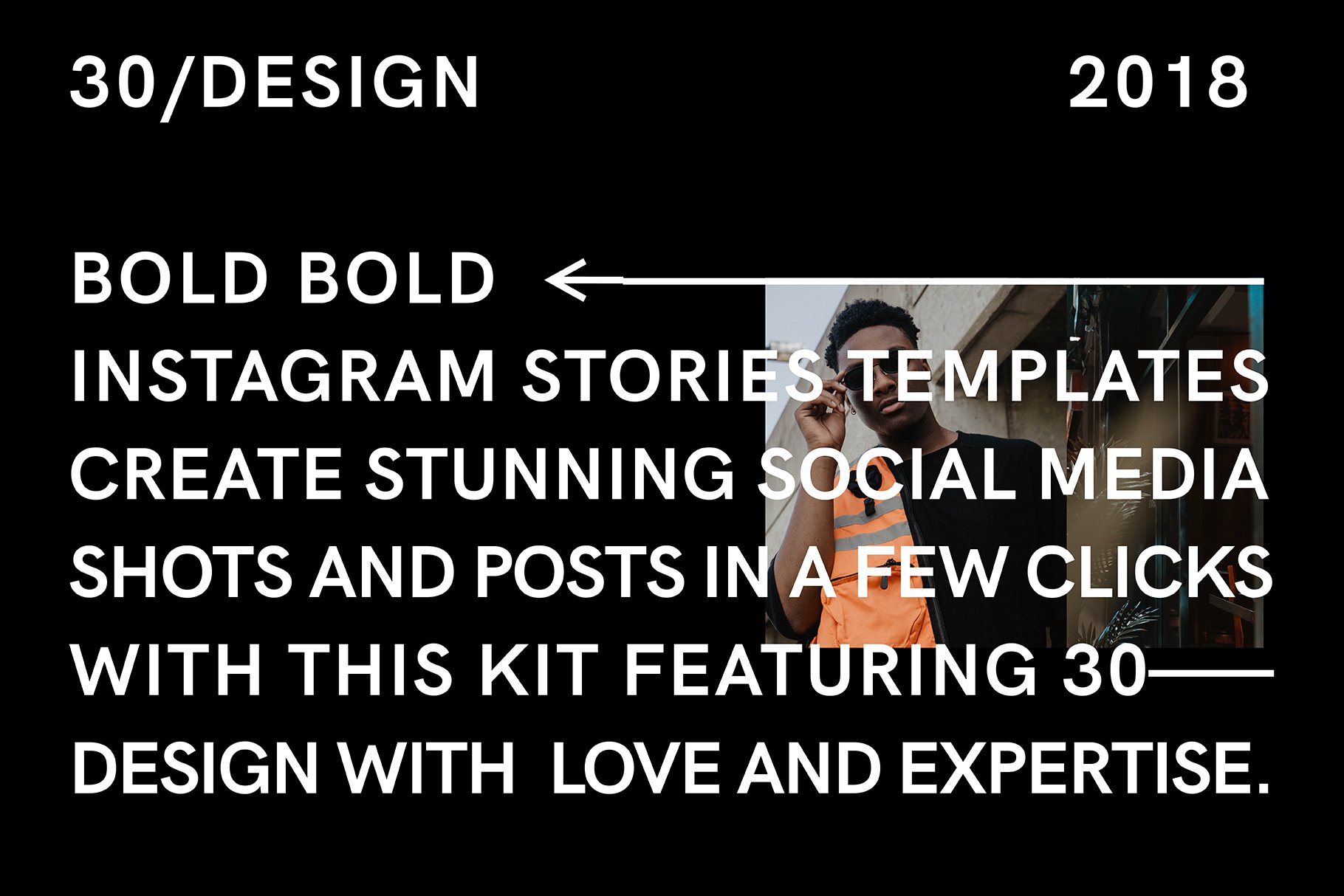 BOLD-潮流嘻哈复古高级Instagram竖屏错版大文字故事动画设计PSD模板 设计素材 第15张