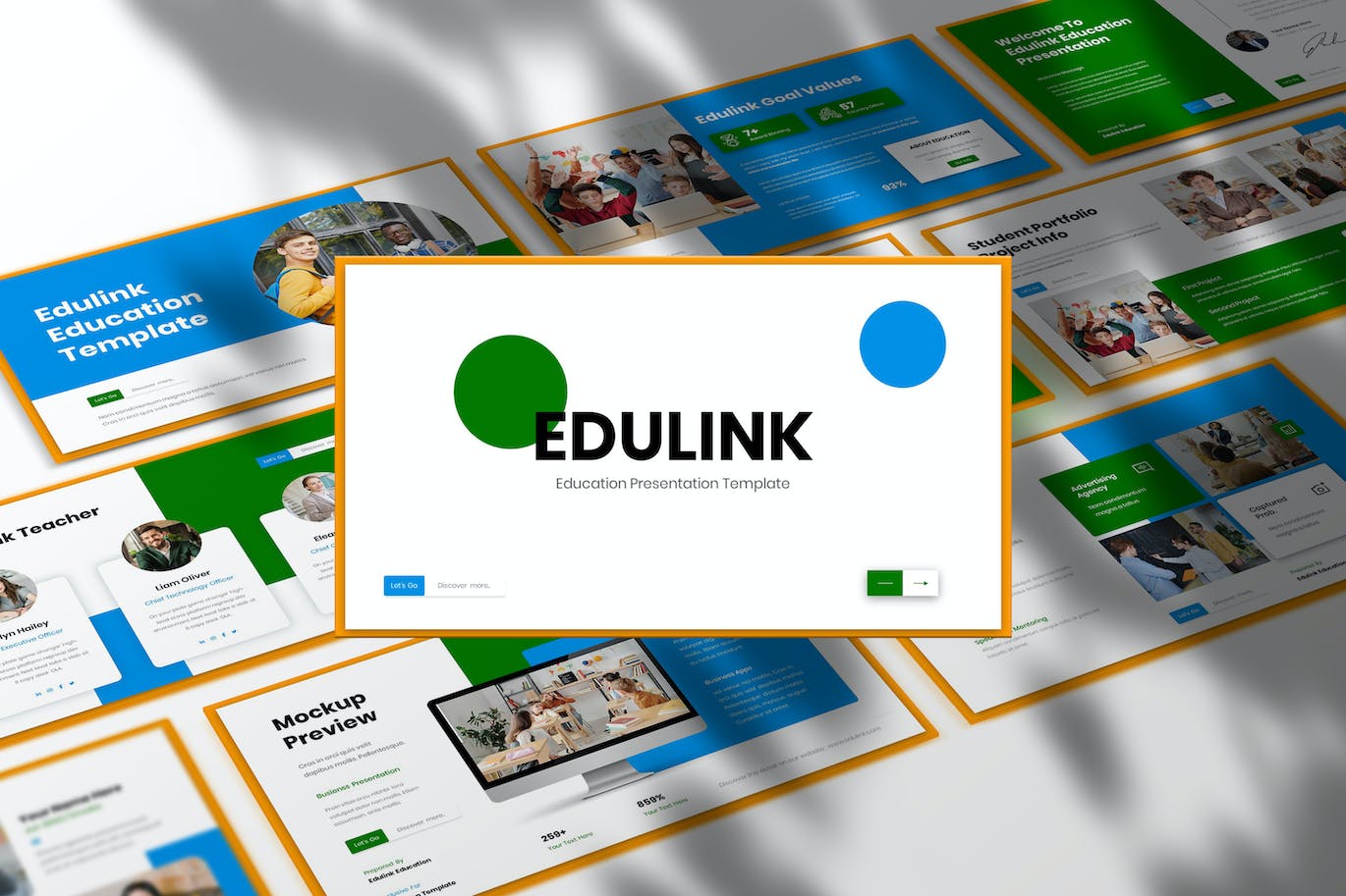 教育演示Google幻灯片模板 Edulink – Education Presentation Google Slide 幻灯图表 第1张