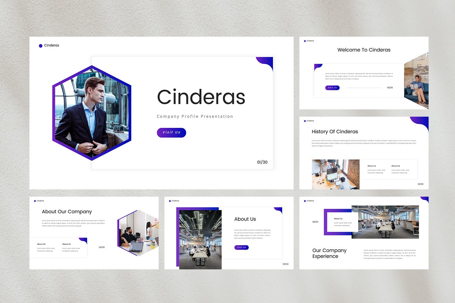 企业公司简介PPT设计模板 Cinderas – Company Profile PowerPoint Template 幻灯图表 第2张