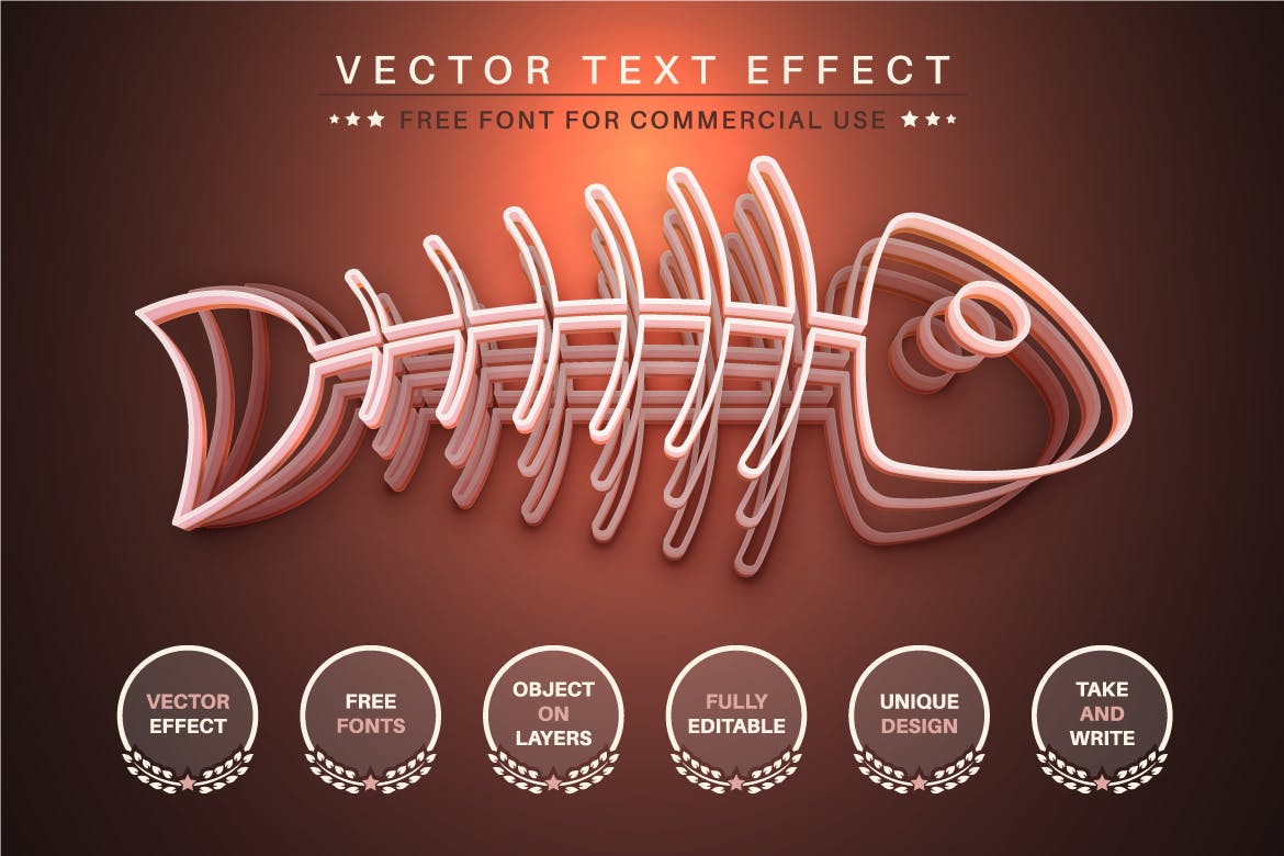 分层矢量文字效果字体样式 Vector Layers – Editable Text Effect, Font Style 插件预设 第3张