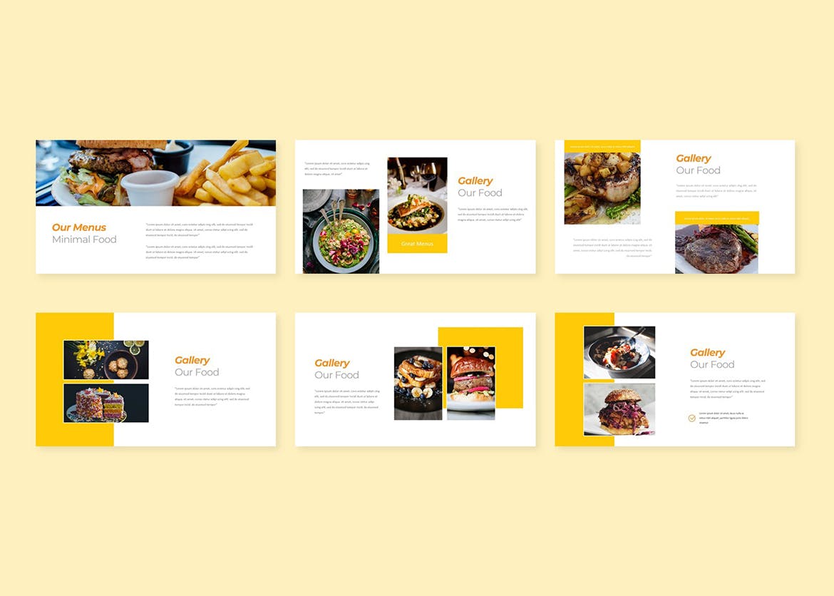 美食食品展示谷歌幻灯片模板 kuyaku Foods Google Slide 幻灯图表 第3张