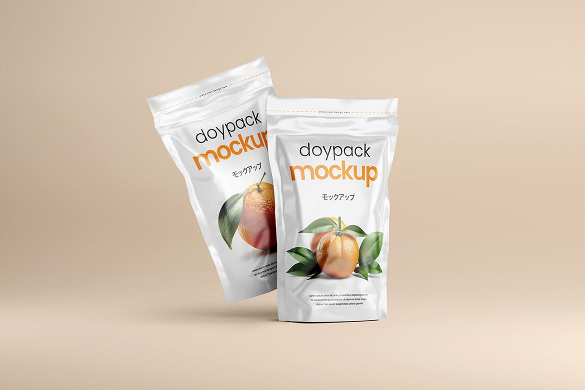 零食袋包装自立袋样机图 Doypack Mockup 样机素材 第3张
