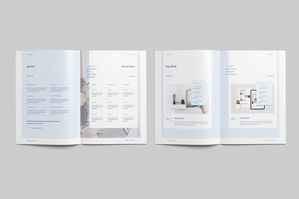 企业产品画册设计模板 Proposal 幻灯图表 第3张