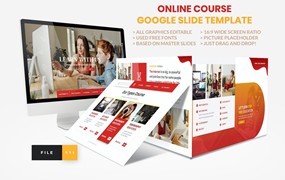 在线课程教育谷歌幻灯片创意模板 Online Course – Education Google Slide Template