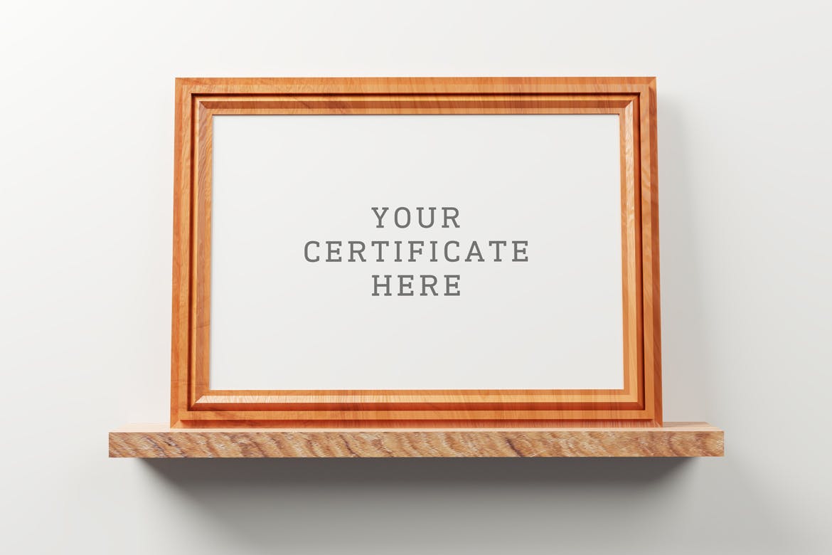 证书框架样机图 Certificate Shelf Mockup 样机素材 第2张