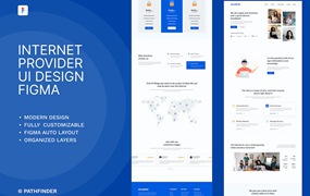 互联网提供商简介网站现代UI模板 Internet Provider – Internet Provider Figma Design